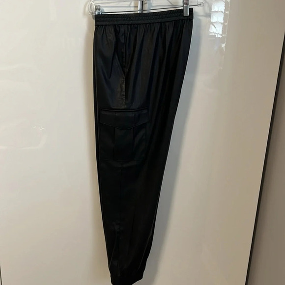 BCBGMAXAZRIA Faux Leather Carpenter Cargo Pants, Size M - Picture 13 of 16